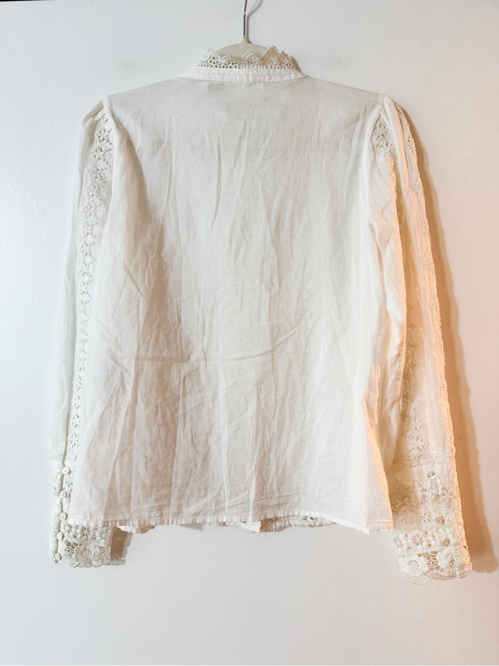 Sezane Rym Shirt Blouse Ecru White Embroidered Size 36 US 4 - Picture 7 of 11